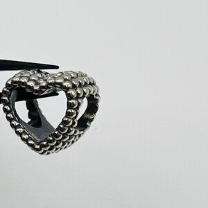 Pandora Beaded Open Heart Charm.